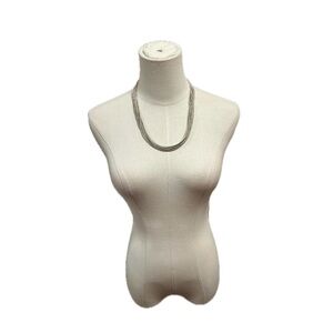 sealily silver wire necklace strands metallic elegant classy quiet luxury work